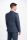 Blue double-breasted suit with plaid cavani stretch wool