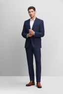 Blue digel suit made of stretch fabric drop six modern fit