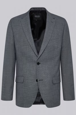 Grey digel dress with stretch linen blend drop six modern fit