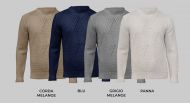 Maglione lavorato in misto lana manuel garcia a girocollo slim fit