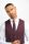 Burgundy checked cavani tweed dress with waistcoat
