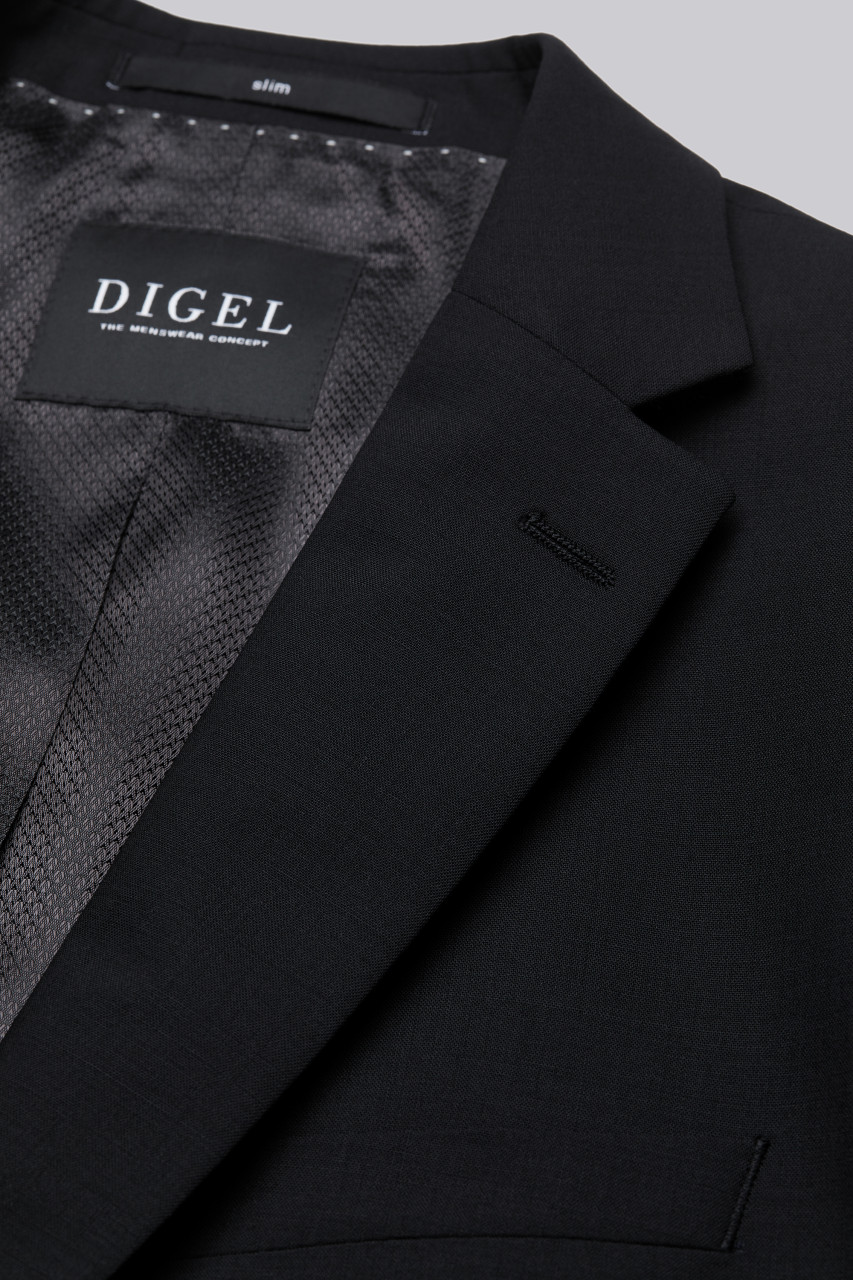 Black Digel Preference Wool Stretch Super 120'S Suits