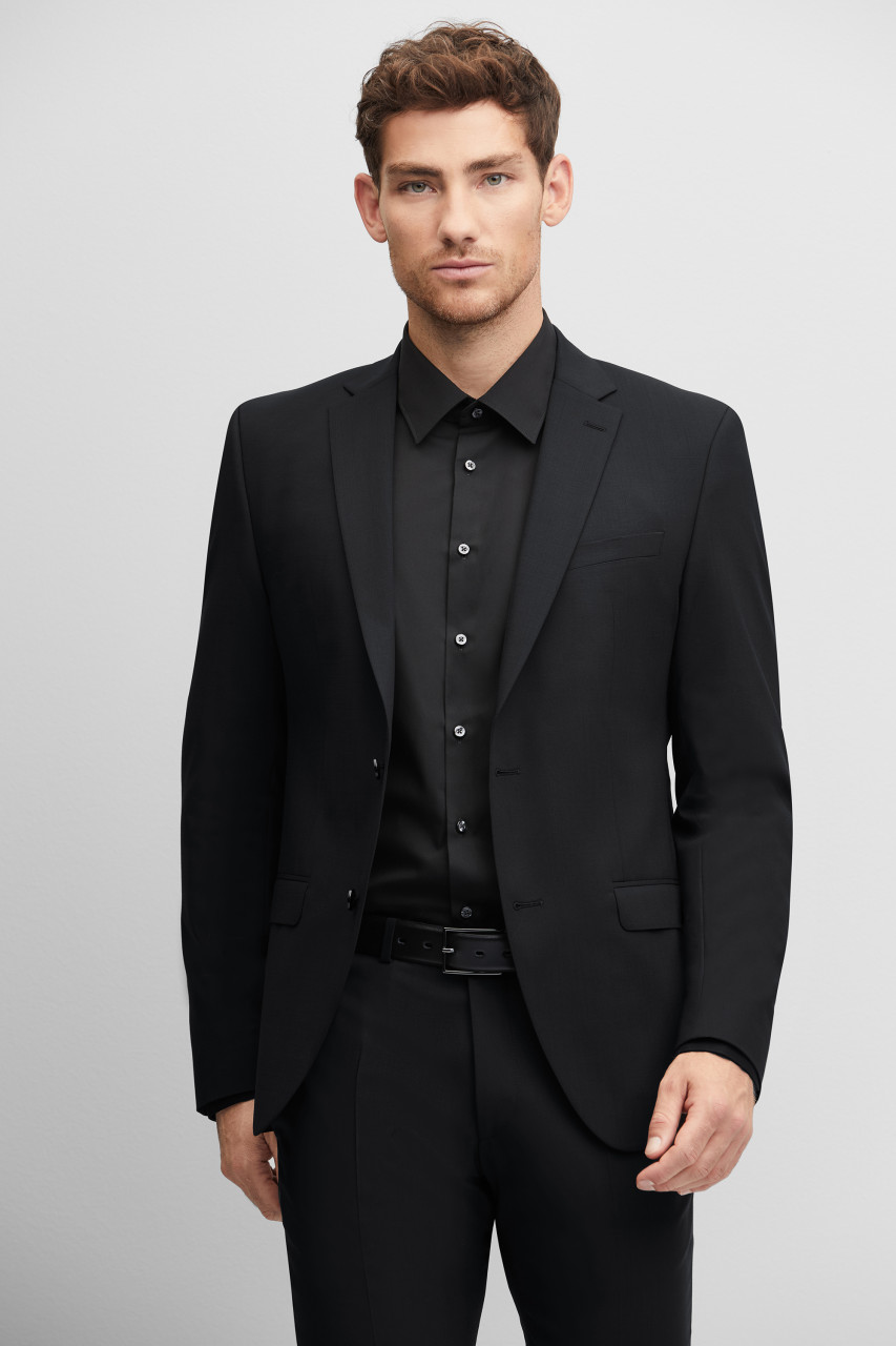 Black Digel Preference Wool Stretch Super 120'S Suits