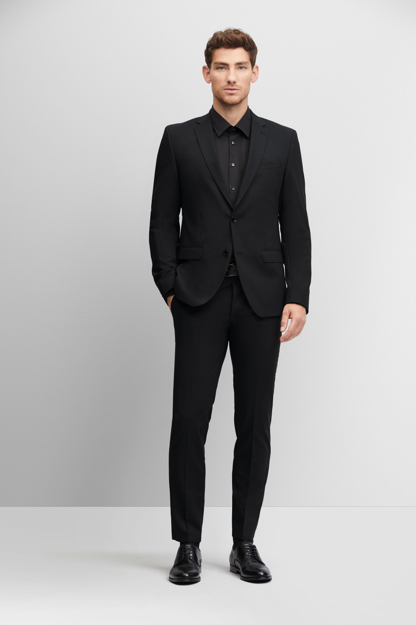 Tuxedo Abito Uomo Zara Smoking Uomo Black Digel Dress Slim Fit