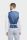 Light blue checked cavani tweed dress with waistcoat
