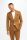 Cavani tobacco super 130's stretch wool dress with vest