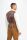 Cavani tobacco super 130's stretch wool dress with vest