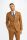 Cavani tobacco super 130's stretch wool dress with vest