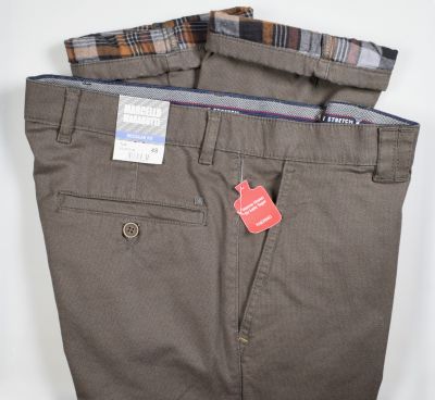 Pantalone termico marrone marcello marabotti imbottito modern fit