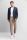 Blue unlined digel blazer jacket with modern fit drop six patches