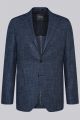 Giacca blazer blu digel sfoderata con toppe drop quattro corto