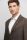 Brown unlined digel blazer jacket with short four drop patches