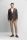 Brown unlined digel blazer jacket with short four drop patches
