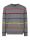 Grey crewneck sweater with water-repellent impulso stripes