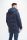 Parka piumino cavani blu con cappuccio