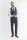 Blue pinstripe cavani suit with slim-fit waistcoat