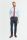 Blue pinstripe cavani suit with slim-fit waistcoat