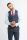 Blue pinstripe cavani suit with slim-fit waistcoat