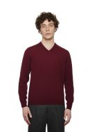 V-shaped pullover montechiaro extrafine merino wool zegna baruffa triple thread