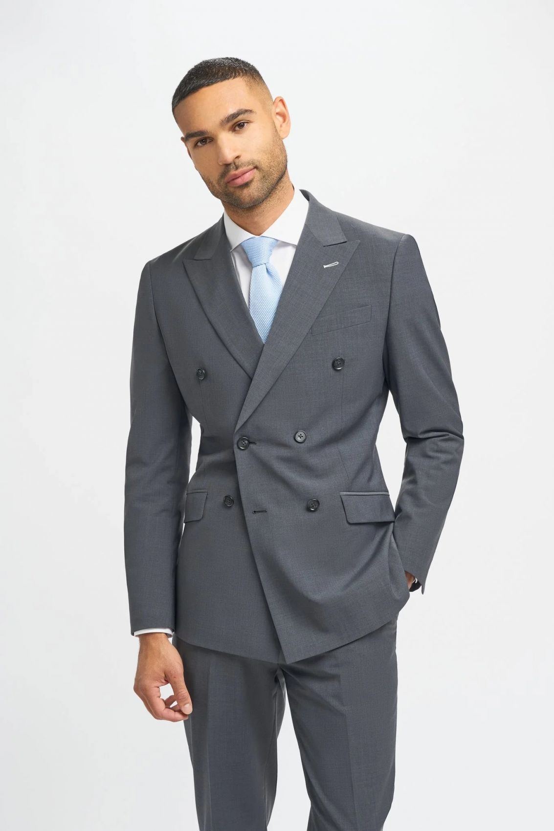 Men's double-breasted suit Cavani anthracite Grey Men's Clothing