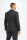 Elegant black pinstripe cavani dress with waistcoat