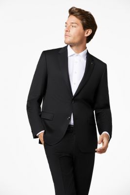 Abito nero digel lana stretch reda drop sei modern fit