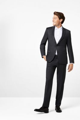 Dark grey digel stretch wool reda drop six modern fit dress