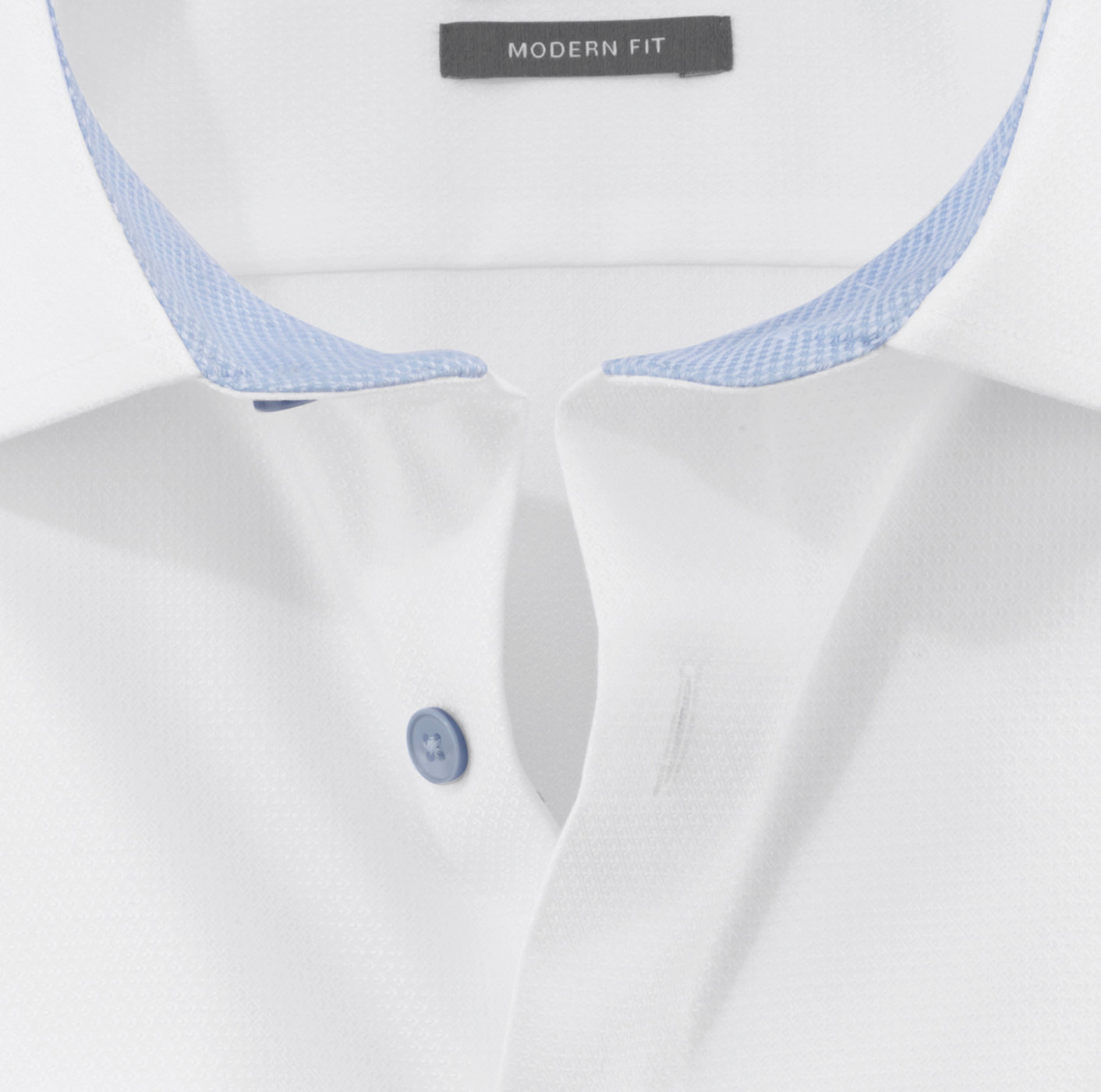 Camicia Uomo OLYMP Luxor Maniche Lunghe – Modern Fit, Colletto Global Kent, Stampa Rotativa, Cotone, Lavabile 40°