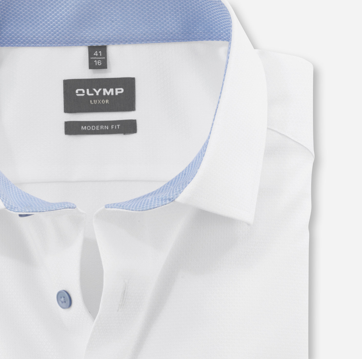 OLYMP Camicia Uomo Luxor A Maniche Lunghe - Modern Fit 465, Stampa Rotativa Su Tinta Unita, Colore Global Kent, 100% Cotone, Lavaggio 40°, Qualità Sostenibile - 4