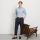 Olymp blue slim ft textured cotton striped shirt