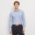 Camicia a righe azzurro olymp slim ft cotone operato