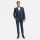 Slim fit gray checked blue stretch wool white bros dress