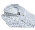 Ingram stretch cotton printed button-down collar shirt