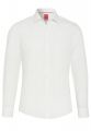 Camicia pure ecru slim fit cotone elasticizzato 
