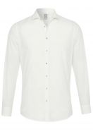 Pure ecru extra slim fit stretch cotton shirt