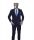 Abito musani blu scuro con gilet slim fit