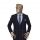 Abito musani blu scuro con gilet slim fit