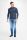 Polo a tre bottoni blu navy cavani in lana e cotone