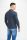 Polo a tre bottoni blu navy cavani in lana e cotone