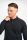 Black Cavani three-button polo shirt in wool and cotton
