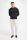 Black Cavani three-button polo shirt in wool and cotton