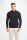 Black Cavani three-button polo shirt in wool and cotton