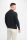 Black Cavani three-button polo shirt in wool and cotton