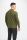 Cavani green three-button polo shirt in wool and cotton