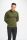 Cavani green three-button polo shirt in wool and cotton