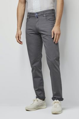 Slim-fit grey jeans with cotton and lyocell m5 by meyer