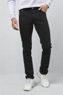 Five pockets slim fit black cotton satin pima m5 by meyer