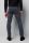 Medium grey stretch cotton regular fit jeans m5 by meyer