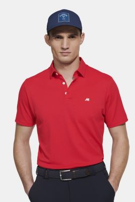Polo rossa meyer tessuto tecnico no stiro traspirante 