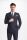 Double-breasted suit in cavani dark blue stretch wool